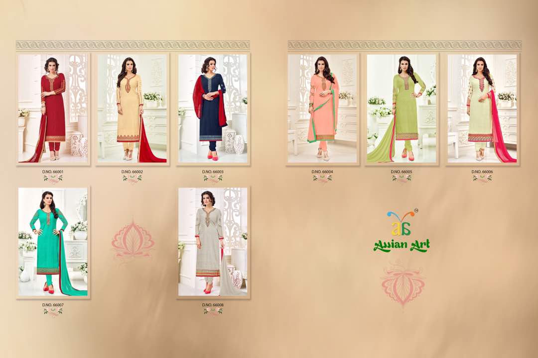 Sofiya By Assian Art 66001 To 66008 Series Designer Beautiful Colorful Fancy Party Wear & Occasional Wear Georgette Embroidered Dresses At Wholesale Price