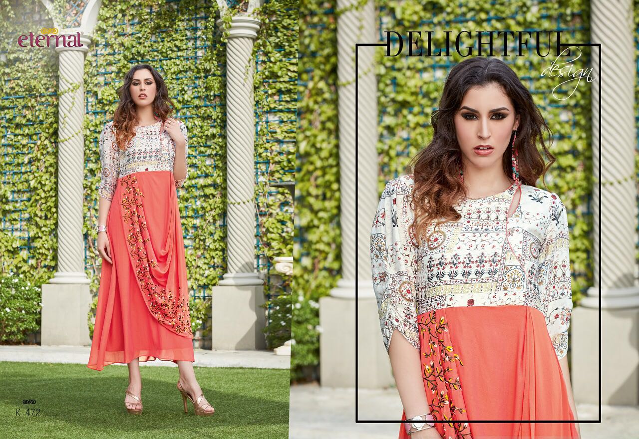 Star Light Vol-2 By Eternal 470 To 481 Series Designer Beautiful Fancy Stylish Colorful Party Wear & Ethnic Wear Georgette Kurtis At Wholesale Price