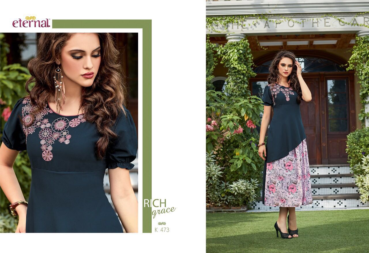 Star Light Vol-2 By Eternal 470 To 481 Series Designer Beautiful Fancy Stylish Colorful Party Wear & Ethnic Wear Georgette Kurtis At Wholesale Price