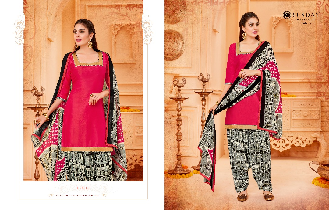Sunday Patiala-17 17001 To 17018 Series By Rani Print Beautiful Colorful Stylish Fancy Pretty Party Wear Casual Wear Occasional Wear Printed Dresses At Wholesale Price