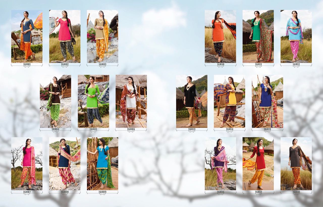 Sunday Patiyala-16 16001 To 16018 Series By Rani Print Indian Traditional Beautiful Colorful Party Wear Casual Wear Occasional Wear Printed Cotton Dresses At Wholesale Price
