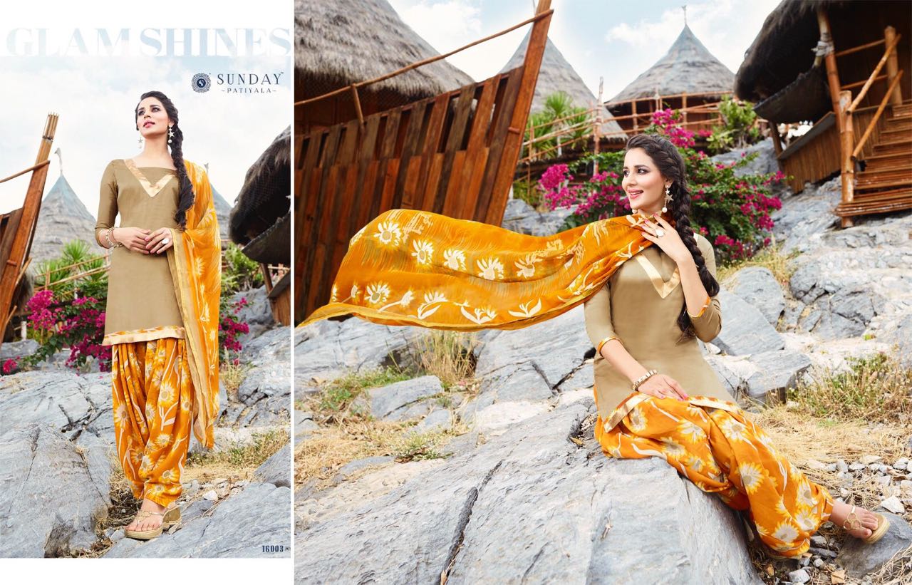 Sunday Patiyala-16 16001 To 16018 Series By Rani Print Indian Traditional Beautiful Colorful Party Wear Casual Wear Occasional Wear Printed Cotton Dresses At Wholesale Price