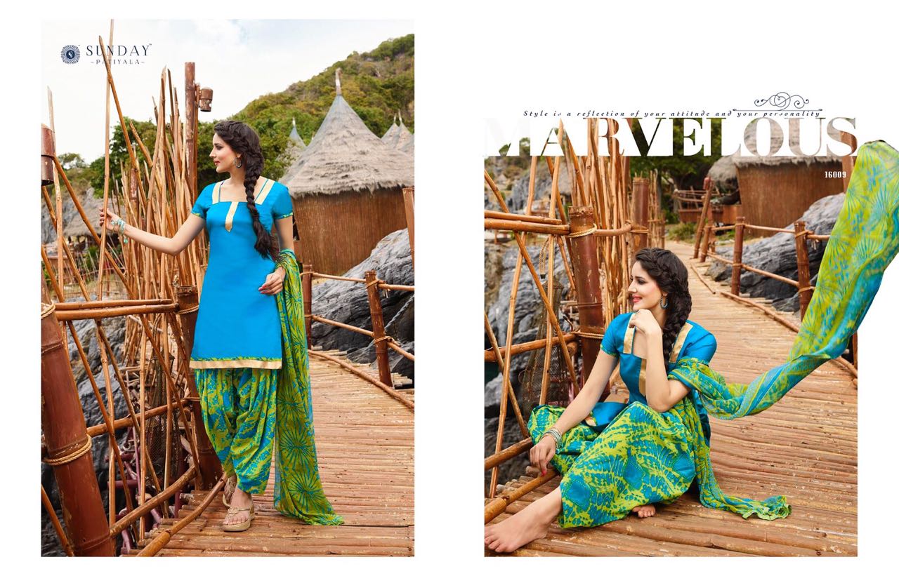 Sunday Patiyala-16 16001 To 16018 Series By Rani Print Indian Traditional Beautiful Colorful Party Wear Casual Wear Occasional Wear Printed Cotton Dresses At Wholesale Price