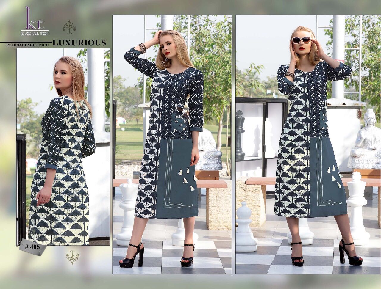 Sunshine By Kushal Tex 405 To 412 Series Stylish Fancy Beautiful Colorful Casual Wear & Ethnic Wear Heavy Fine Rayon Printed Kurtis At Wholesale Price