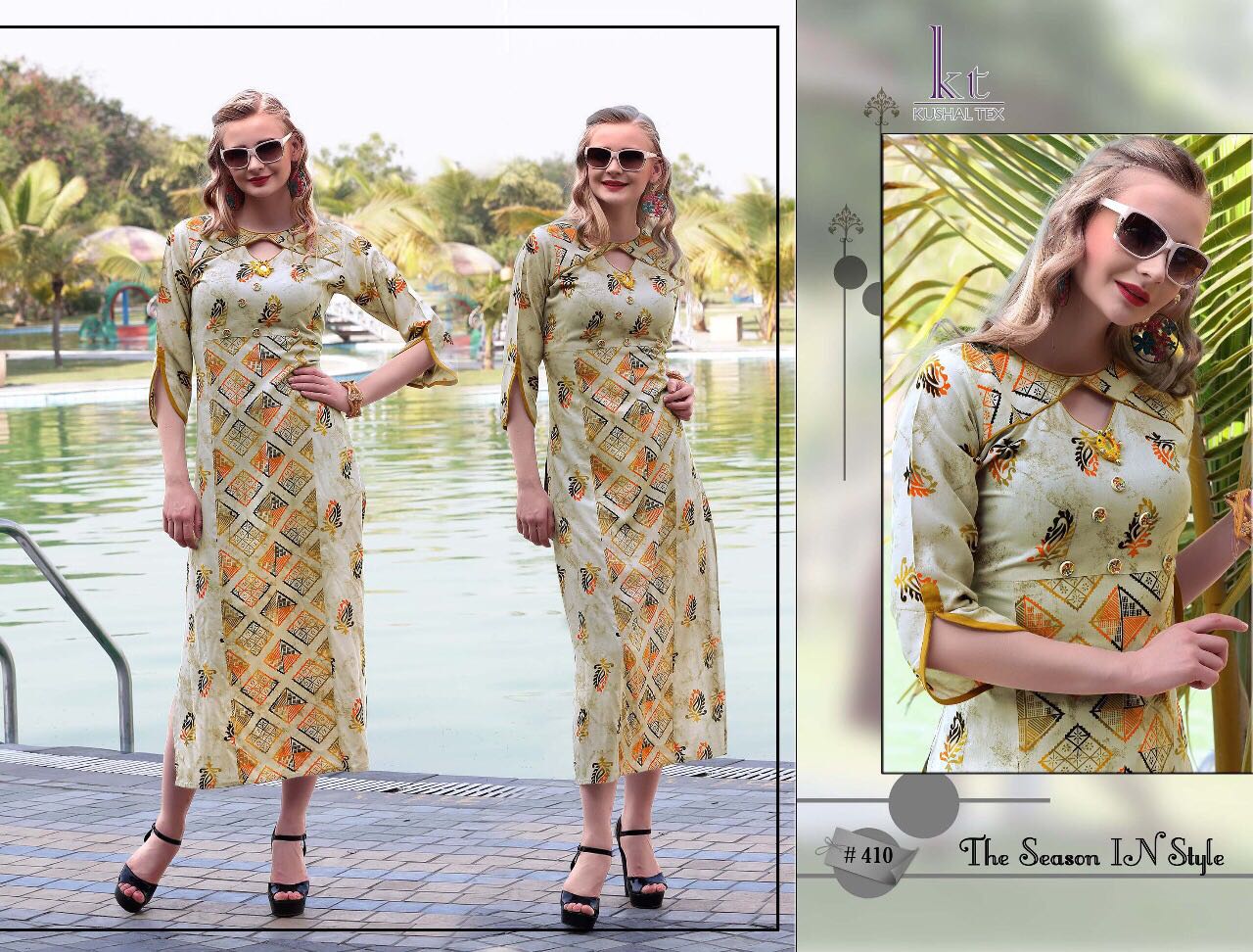 Sunshine By Kushal Tex 405 To 412 Series Stylish Fancy Beautiful Colorful Casual Wear & Ethnic Wear Heavy Fine Rayon Printed Kurtis At Wholesale Price
