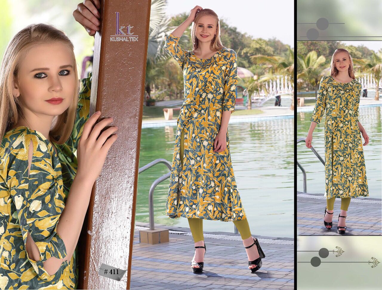 Sunshine By Kushal Tex 405 To 412 Series Stylish Fancy Beautiful Colorful Casual Wear & Ethnic Wear Heavy Fine Rayon Printed Kurtis At Wholesale Price