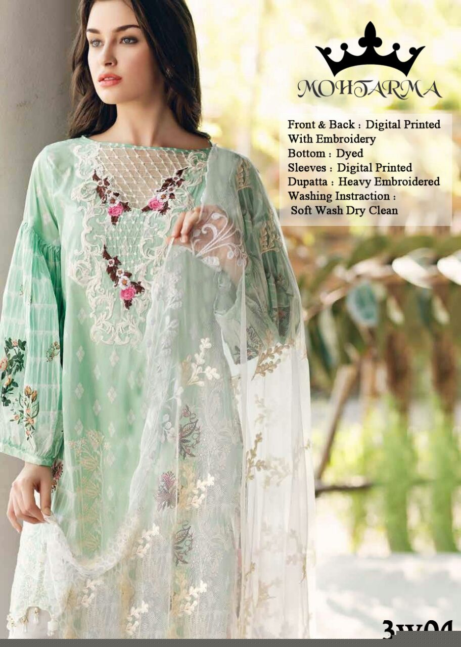 Taabiir By Mohtarma Fabrics 3w01 To 3w04 Series Designer Pakistani Suits With Beautiful Embroidered Work Colorful Party Wear & Ethnic Wear Faux Georgette Dresses At Wholesale Price