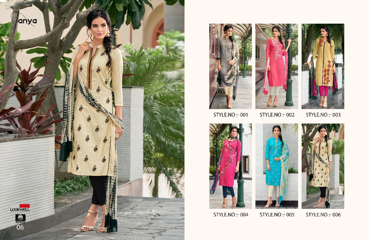 Tanya By Lookwell 01 To 06 Series Indian Beautiful Colorful Stylish Fancy Embroidered Casual Wear & Occasional Wear Cotton Printed Dresses At Wholesale Price