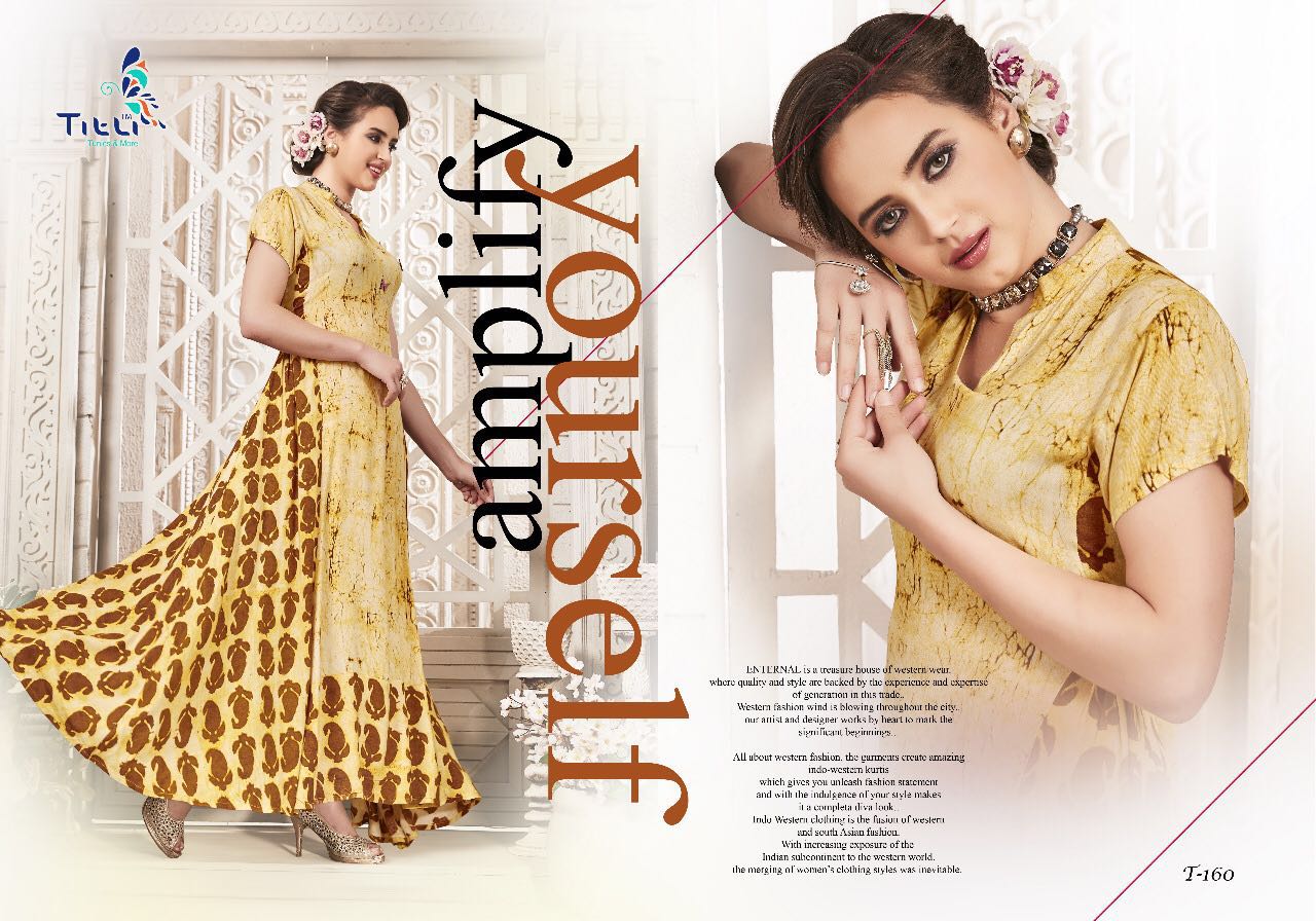 Titli Vol-1 By Titli 158 To 165 Series Designer Stylish Colorful Fancy Beautiful Party Wear & Ethnic Wear Rayon Printed Kurtis At Wholesale Price