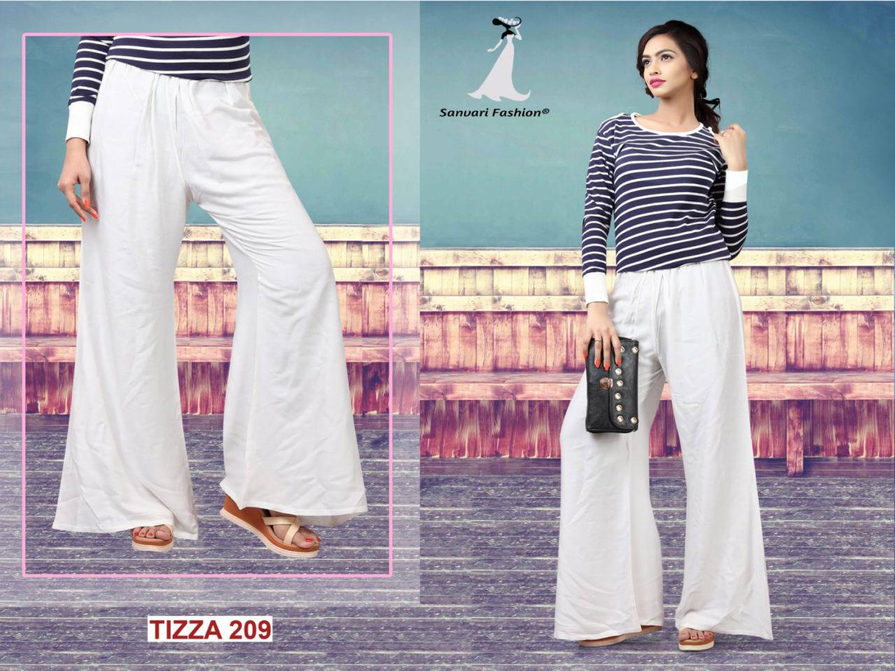 Tizza Vol-2 By Sanvari Fashion 201 To 210 Series Stylish Colorful Beautiful Fancy Ethnic Wear & Casual Wear Heavy Rayon Palazzos At Wholesale Price