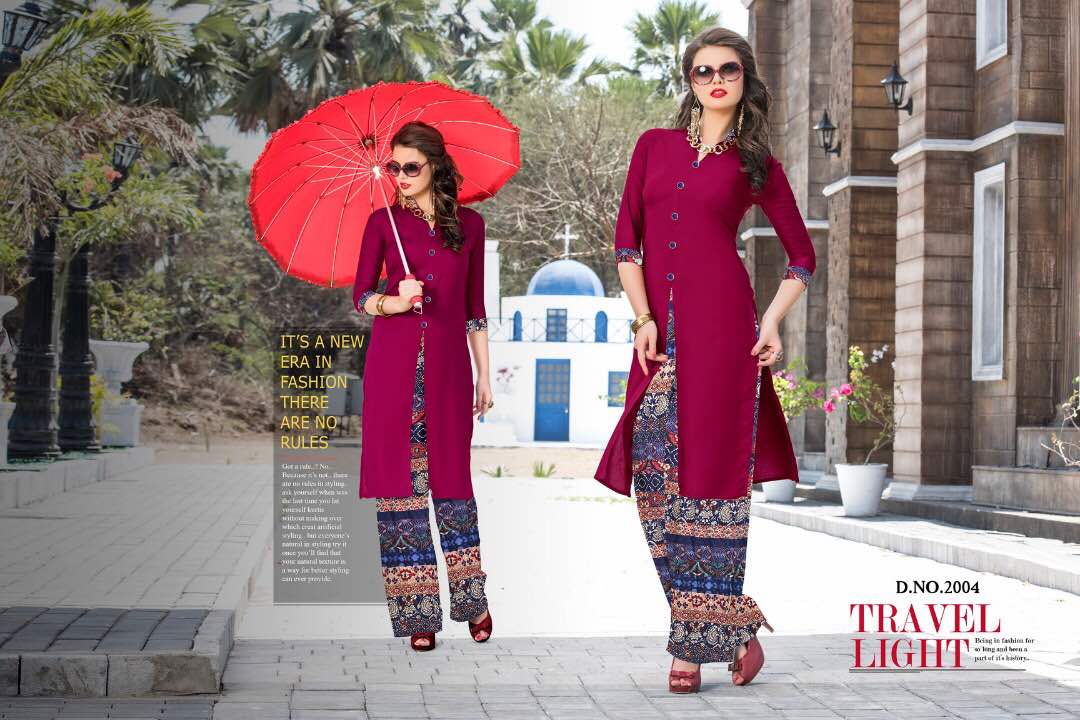 Touch-2 2001 To 2009 Series By Prime Beautiful Colourful Stylish Fancy Pretty Party Wear Casual Wear Occasional Wear Printed Reyon Kurti At Wholesale Price