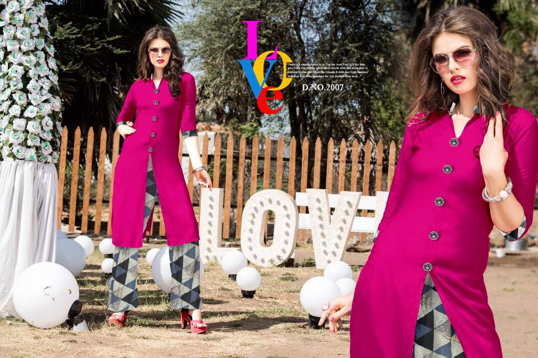 Touch-2 2001 To 2009 Series By Prime Beautiful Colourful Stylish Fancy Pretty Party Wear Casual Wear Occasional Wear Printed Reyon Kurti At Wholesale Price