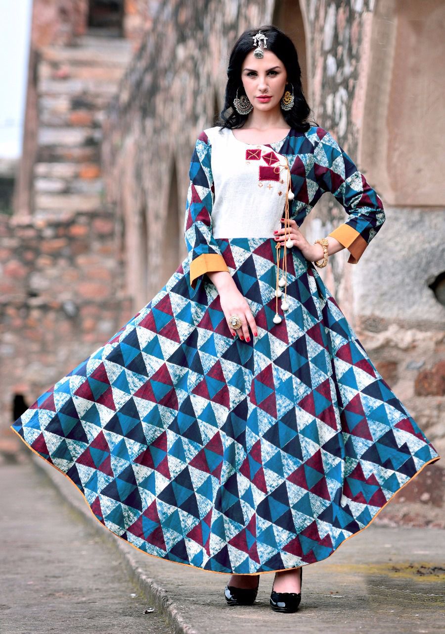 Trendy By Vesh 2901 To 2912 Series Stylish Beautiful Fancy Colorful Ethnic Wear & Casual Wear Cotton Printed Kurtis At Wholesale Price