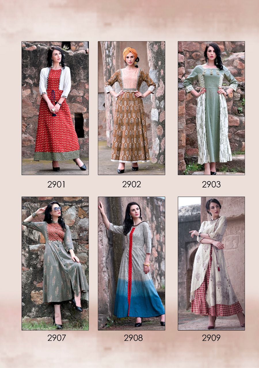Trendy By Vesh 2901 To 2912 Series Stylish Beautiful Fancy Colorful Ethnic Wear & Casual Wear Cotton Printed Kurtis At Wholesale Price