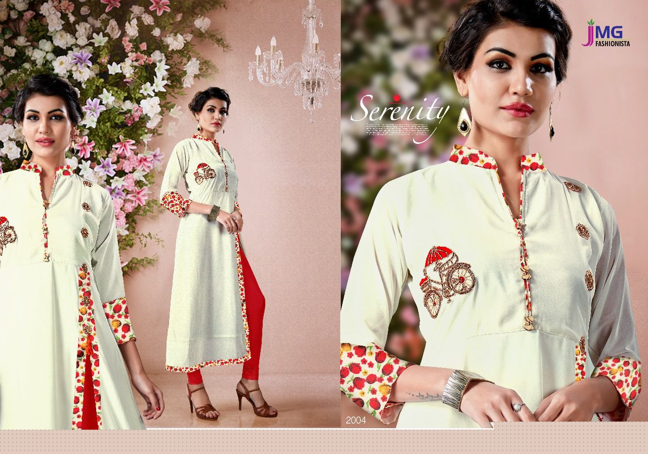 Veda By Jmg Fashionista 2001 To 2006 Series Designer Stylish Fancy Beautiful Colorful Casual Wear & Ethnic Wear Faux Georgette Hand Work Kurtis At Wholesale Price