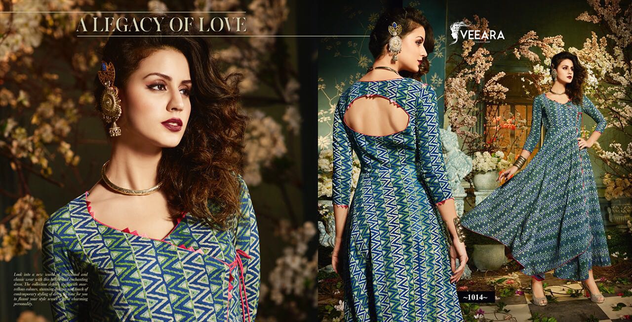 Veeara Vol-2 By Veeara 1011 To 1016 Series Designer Beautiful Stylish Colorful Fancy Beautiful Casual Wear & Ethnic Wear Heavy Rayon With Dabu Printed Kurtis At Wholesale Price