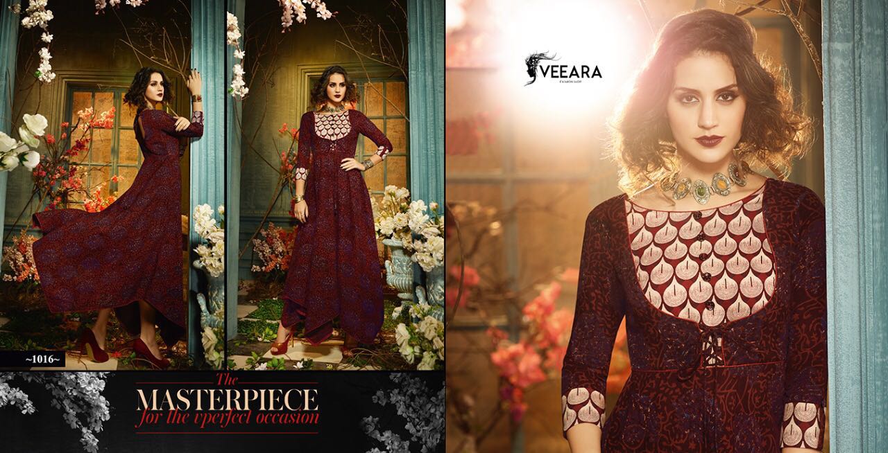 Veeara Vol-2 By Veeara 1011 To 1016 Series Designer Beautiful Stylish Colorful Fancy Beautiful Casual Wear & Ethnic Wear Heavy Rayon With Dabu Printed Kurtis At Wholesale Price