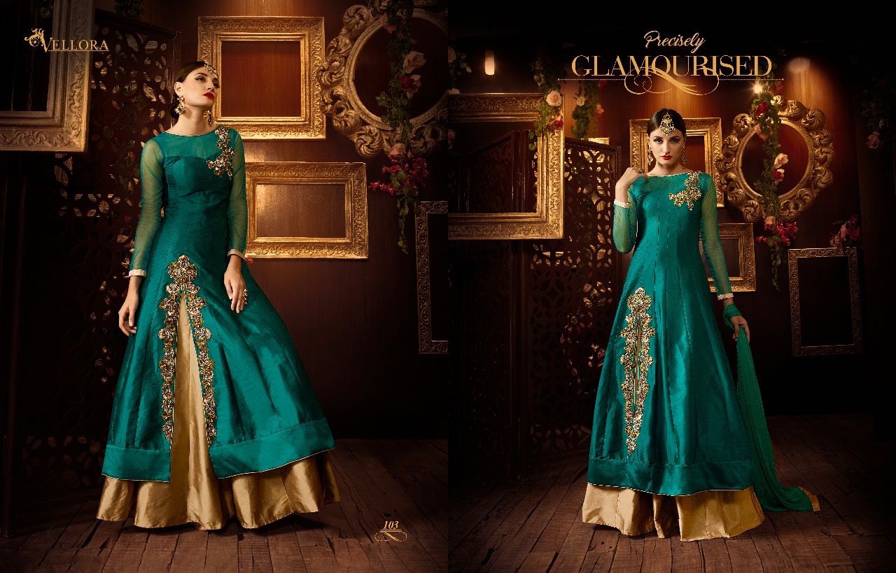 Vellora Vol-1 By Vellora Beautiful Stylish Designer Colorful Embroidered Occasional Wear & Party Wear Lehengas At Wholesale Price