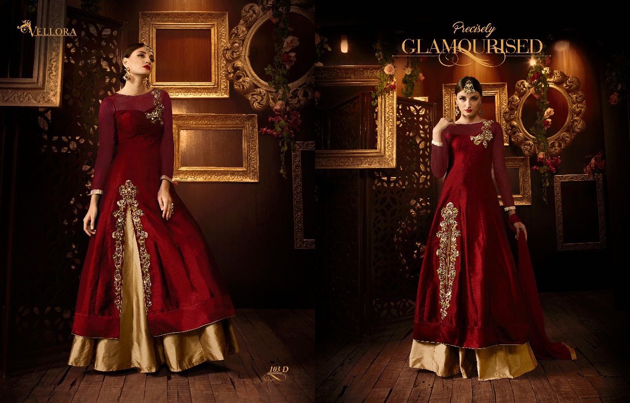 Vellora Vol-1 By Vellora Beautiful Stylish Designer Colorful Embroidered Occasional Wear & Party Wear Lehengas At Wholesale Price