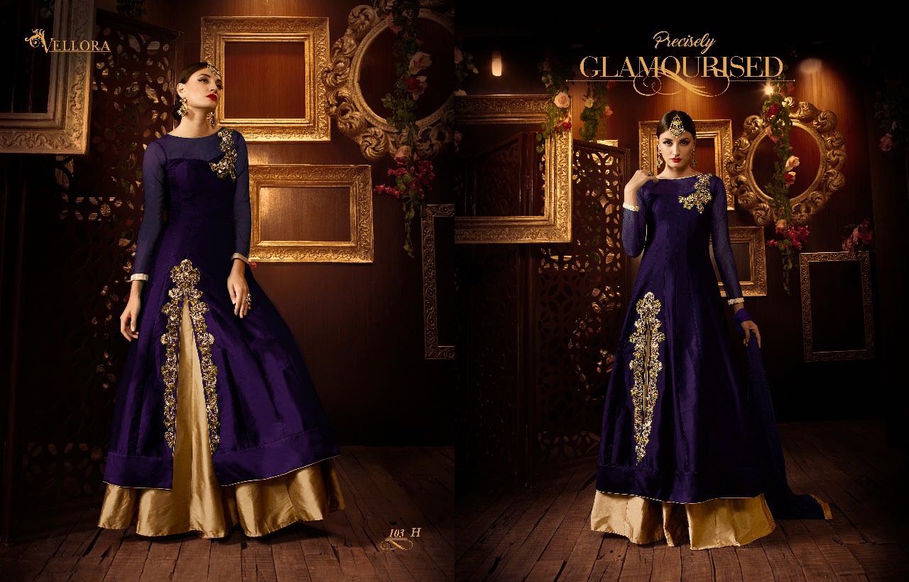 Vellora Vol-1 By Vellora Beautiful Stylish Designer Colorful Embroidered Occasional Wear & Party Wear Lehengas At Wholesale Price