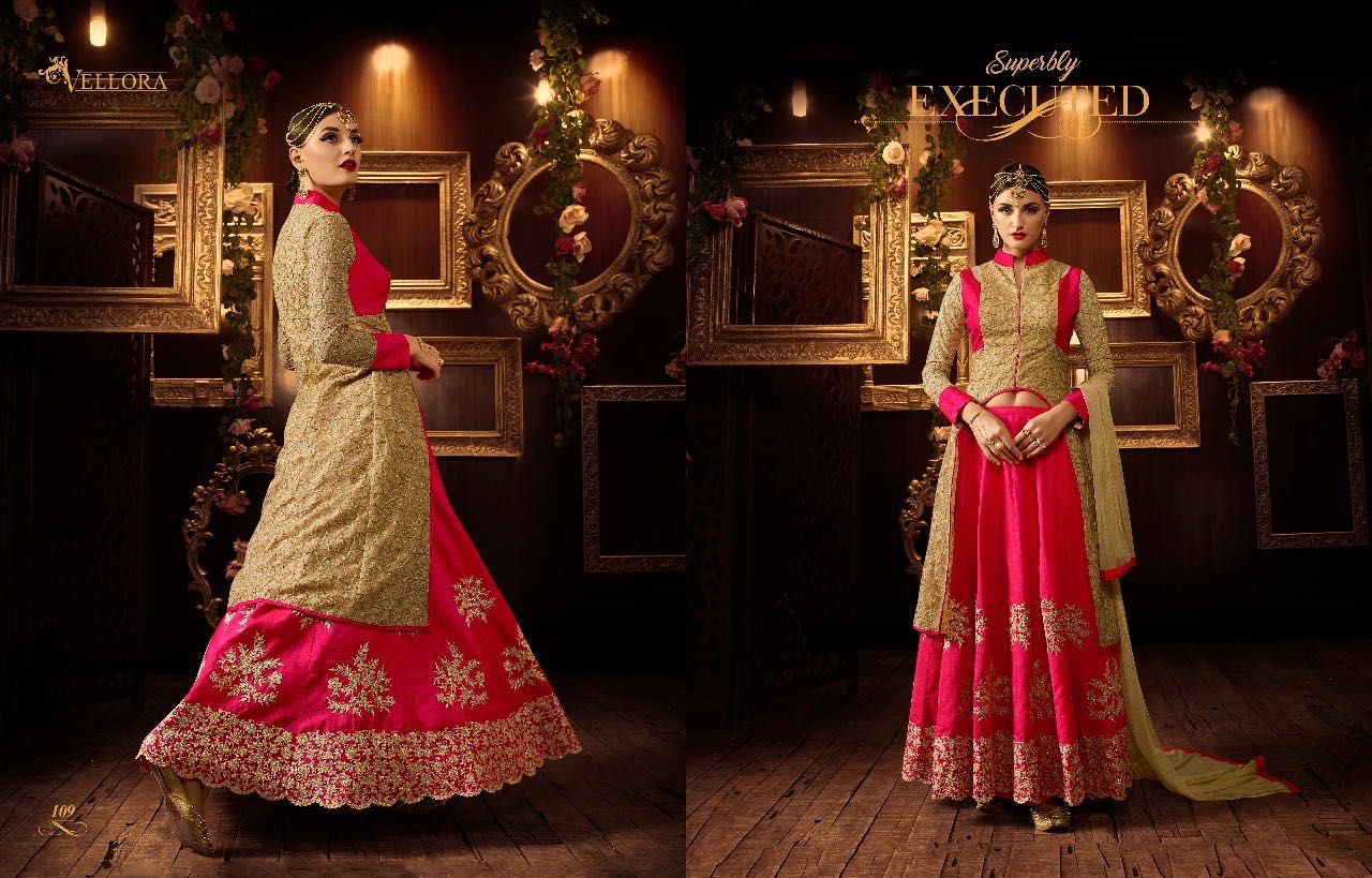 Vellora Vol-1 By Vellora Beautiful Stylish Designer Colorful Embroidered Occasional Wear & Party Wear Lehengas At Wholesale Price