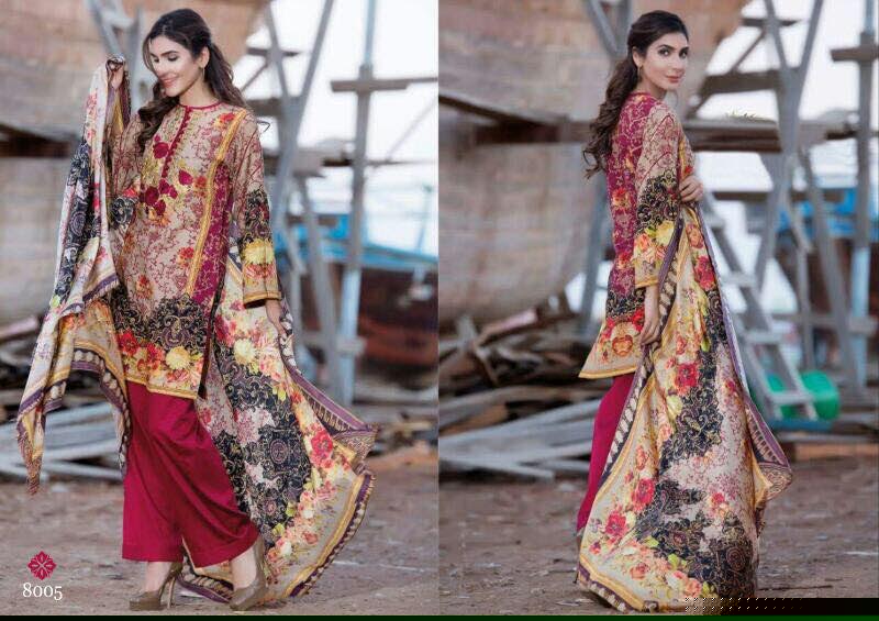 Vintage 8001 To 8008 Series By Kvc Beautiful Embroidered Stylish Colourful Party Wear Occasional Wear Casual Wear Printed Cotton Dresses At Wholesale Price