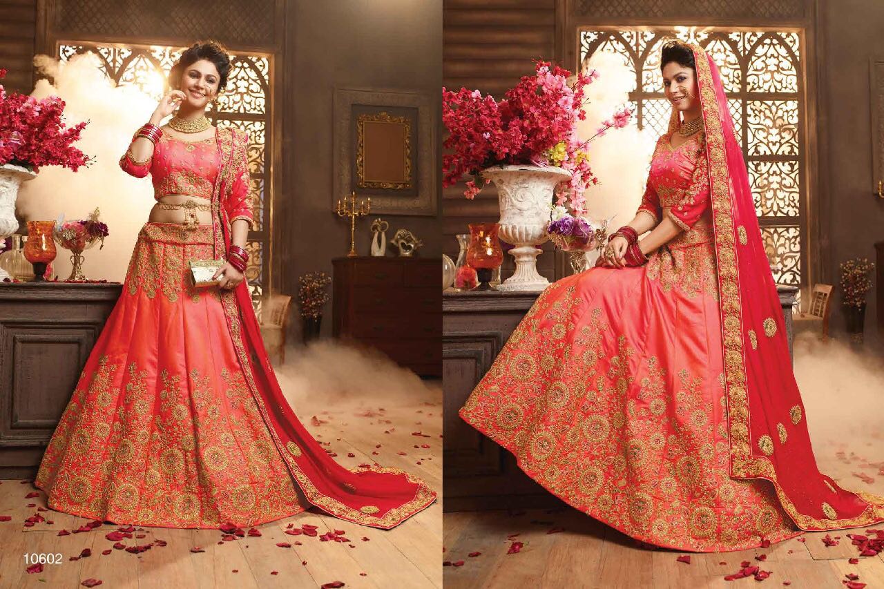 Wedding Season By Riddhoo Fashion 10601 To 10608 Series Designer Wedding Collection Beautiful Stylish Fancy Colorful Party Wear & Occasional Wear Georgette Embroidered Lehengas At Wholesale Price