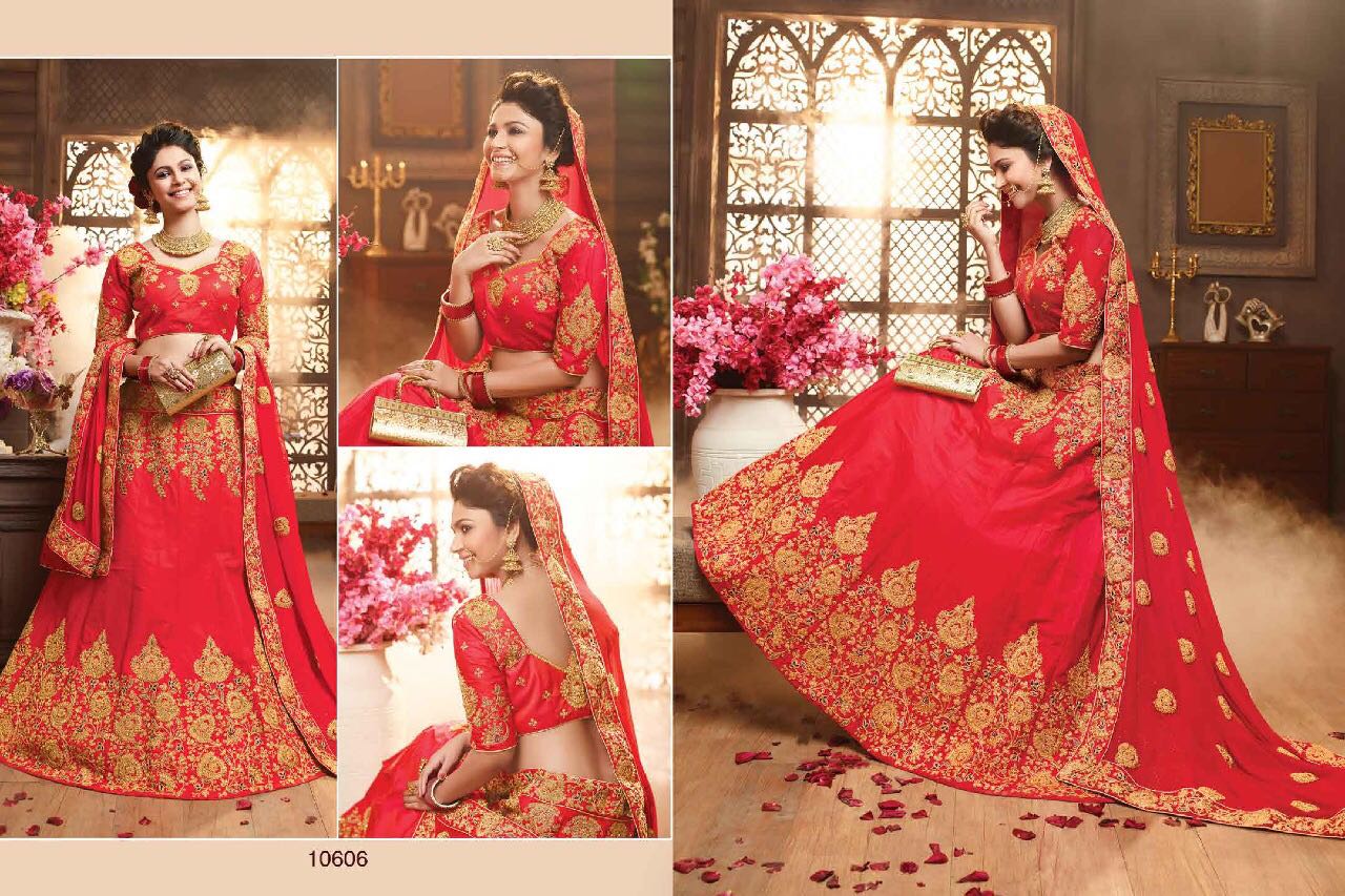 Wedding Season By Riddhoo Fashion 10601 To 10608 Series Designer Wedding Collection Beautiful Stylish Fancy Colorful Party Wear & Occasional Wear Georgette Embroidered Lehengas At Wholesale Price