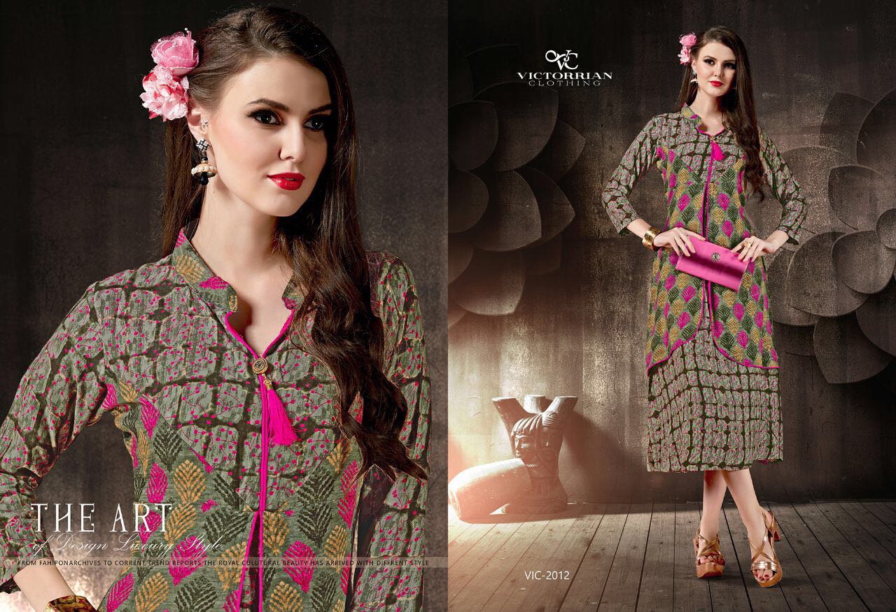 Wings Vol-4 By Victorrian Clothing 2011 To 2018 Series Beautiful Stylish Colorful Fancy Casual Wear & Ethnic Wear Vicscose Rayon Printed Kurtis At Wholesale Price