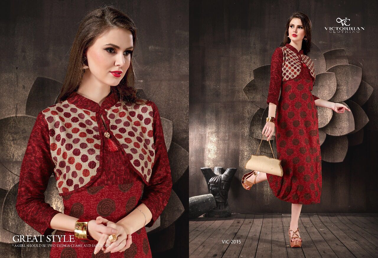 Wings Vol-4 By Victorrian Clothing 2011 To 2018 Series Beautiful Stylish Colorful Fancy Casual Wear & Ethnic Wear Vicscose Rayon Printed Kurtis At Wholesale Price