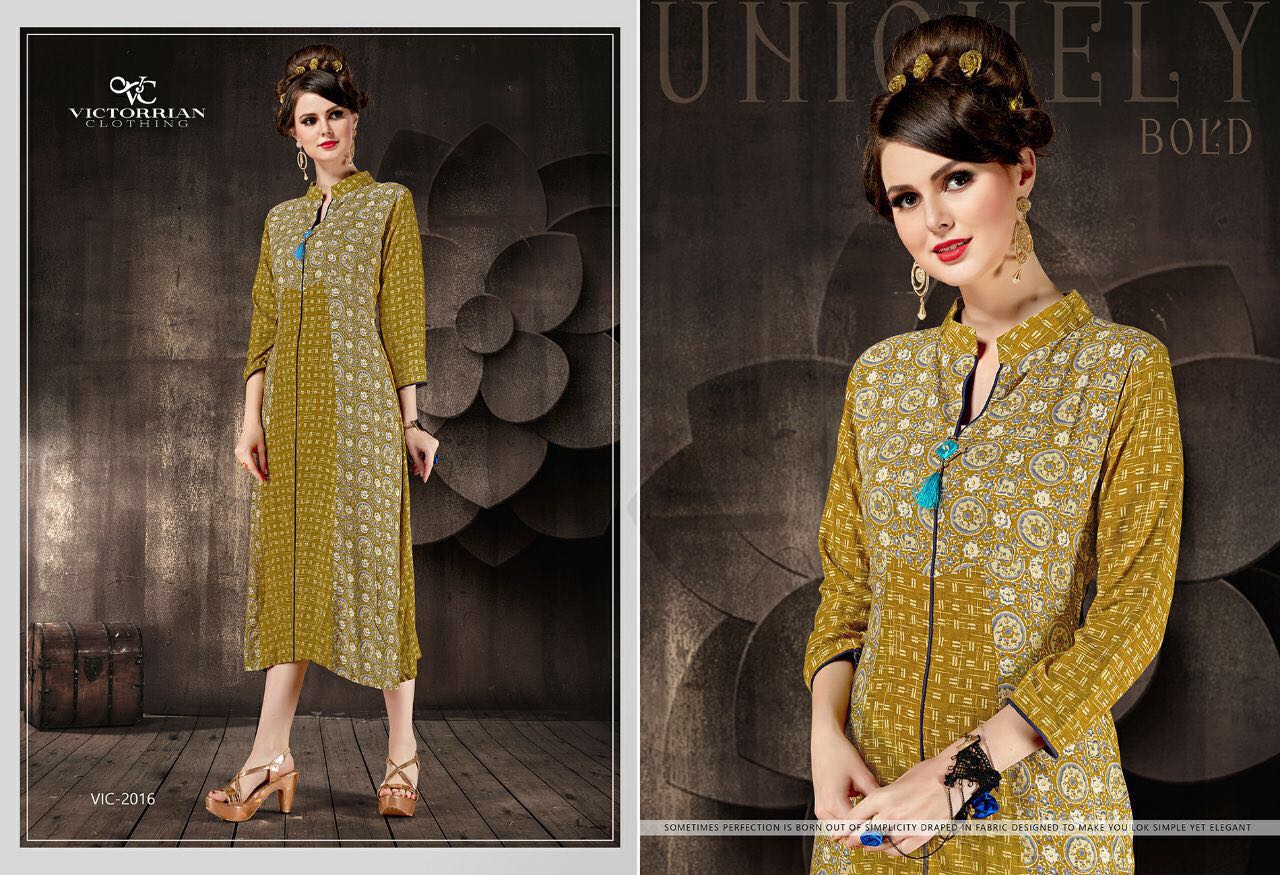 Wings Vol-4 By Victorrian Clothing 2011 To 2018 Series Beautiful Stylish Colorful Fancy Casual Wear & Ethnic Wear Vicscose Rayon Printed Kurtis At Wholesale Price