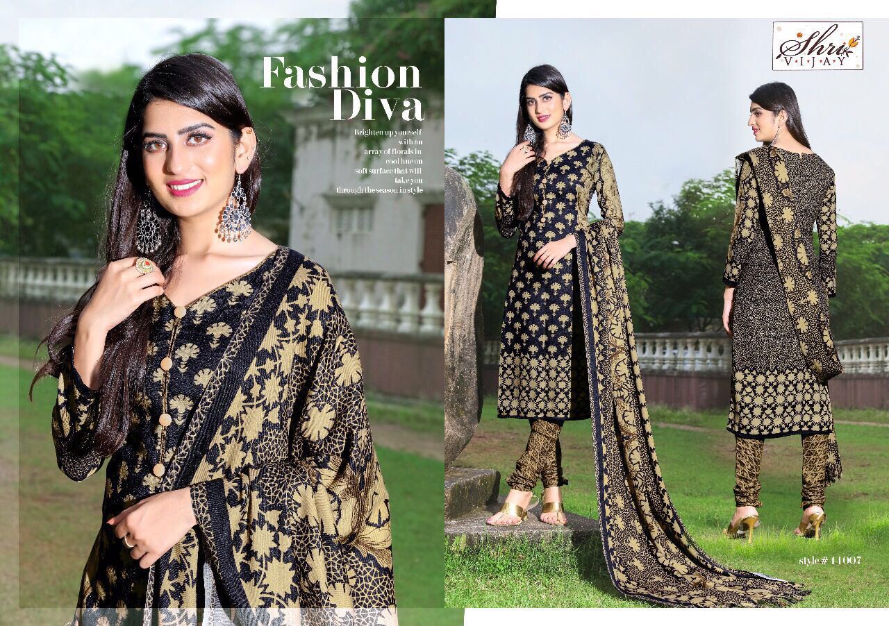 Winter Queen By Shri Vijay 11001 To 11010 Series Beautiful Pakistani Suits Colorful Fancy Ethnic Wear Suits & Casual Wear Pashmina Printed Dresses At Wholeasle Price