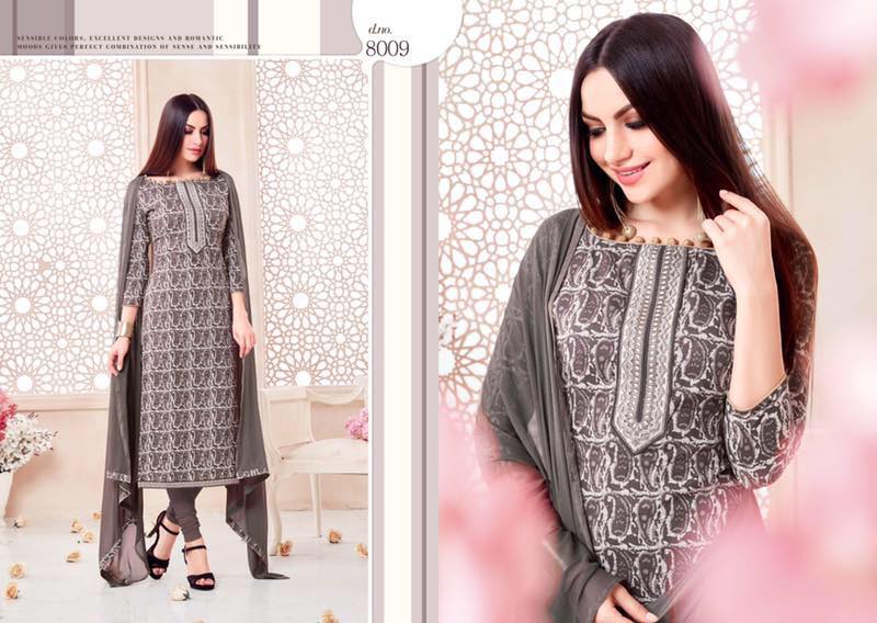 Zaheen-8 8001 To 8012 Series By Aadesh Nx Beautiful Stylish Colorful Party Wear Casual Wear Occasional Wear Printed Cotton Dresses At Wholesale Price