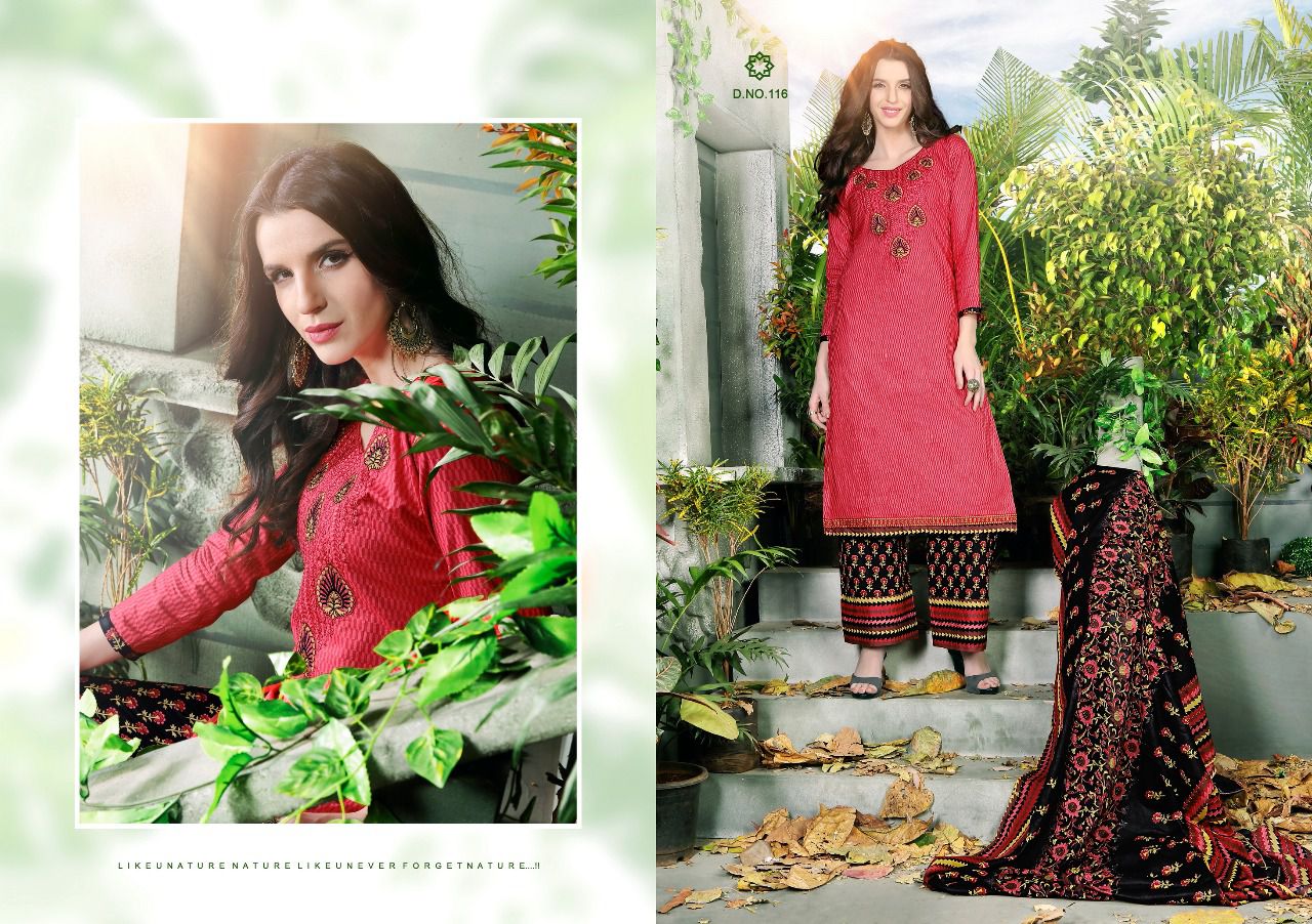Zeenat By Kalyan Prints 113 To 120 Series Designer Pakistani Suits Beautiful Fancy Colorful Party Wear & Ethnic Wear Cotton Printed Dresses At Wholesale Price