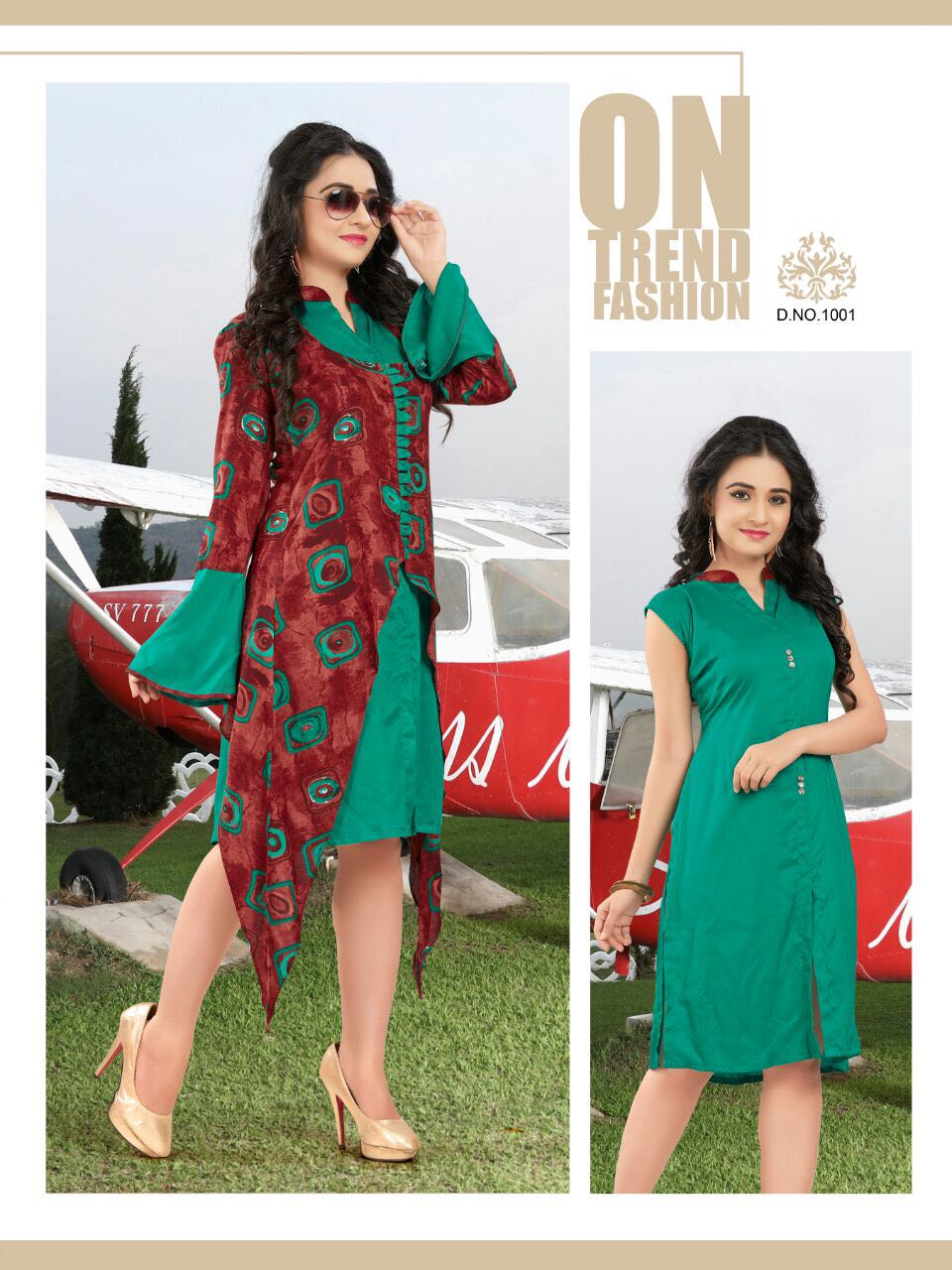 Zenab By Viva & Via 1001 To 1006 Series Stylish Colorful Fancy Beautiful Party Wear & Ethnic Wear Rayon Printed & Dyed Kurtis At Wholesale Price