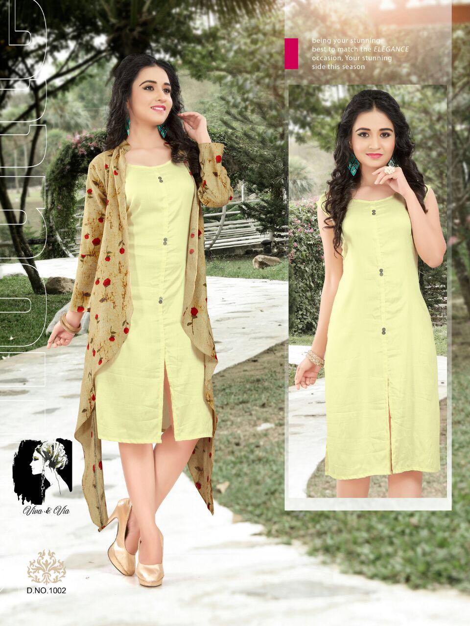 Zenab By Viva & Via 1001 To 1006 Series Stylish Colorful Fancy Beautiful Party Wear & Ethnic Wear Rayon Printed & Dyed Kurtis At Wholesale Price
