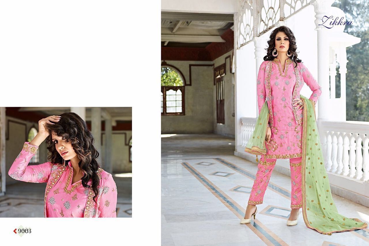 Zikkra Vol 4 By Zikkra 9001 To 9011 Series Beautiful Stylish Designer Heavy Embroidered Pakistani Silk Dresses At Wholesale Price