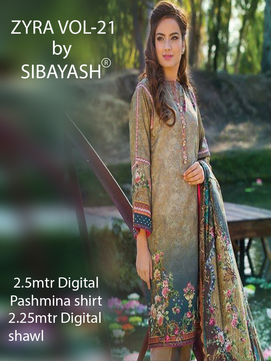Zyra Vol-21 By Sibayash 01 To 09 Series Beautiful Pakistani Suits With Party Wear & Winter Wear Pashmina Digital Printed Dresses At Wholesale Price