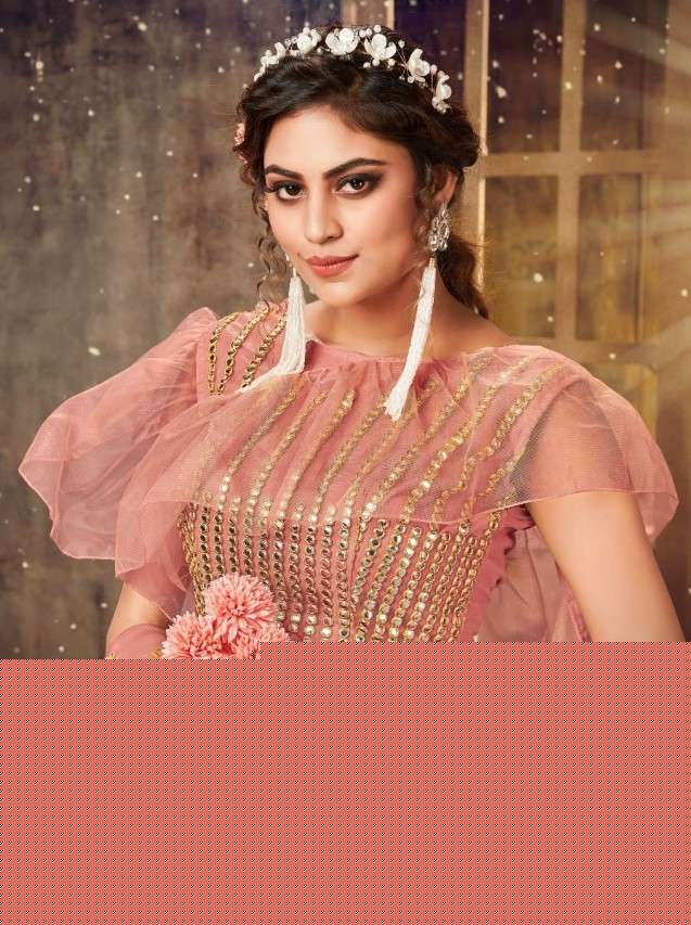 BLOSSOM BY SHEE STAR 1030 TO 1034 SERIES DESIGNER BEAUTIFUL NAVRATRI COLLECTION OCCASIONAL WEAR & PARTY WEAR SOFT NET LEHENGAS AT WHOLESALE PRICE