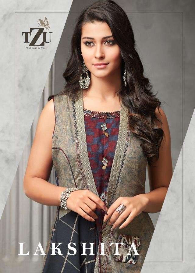 LAKSHITA BY TZU 1001 TO 1005 SERIES DESIGNER BEAUTIFUL STYLISH FANCY COLORFUL PARTY WEAR & OCCASIONAL WEAR TUSSAR SILK/MUSLIN GOWNS AT WHOLESALE PRICE