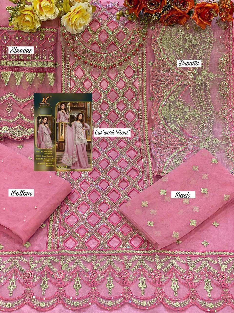 MARIA.B VOL-2 BY KAINAT FAB PAKISTANI SUITS BEAUTIFUL FANCY COLORFUL STYLISH PARTY WEAR & OCCASIONAL WEAR NET WITH EMBROIDERY DRESSES AT WHOLESALE PRICE