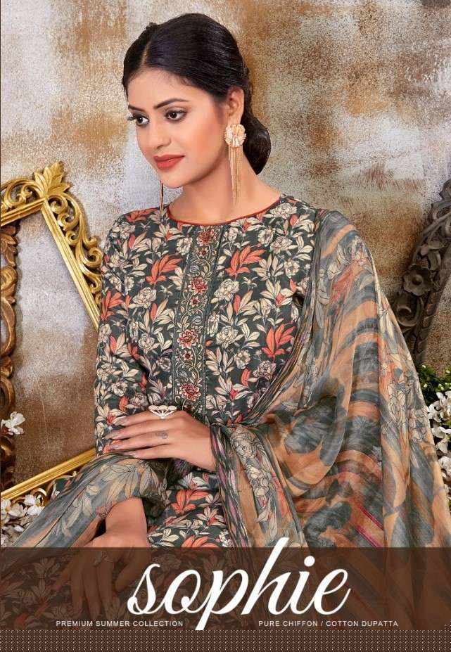 SOPHIE BY RITU INTERNATIONAL 1001 TO 1008 SERIES BEAUTIFUL STYLISH SUITS FANCY COLORFUL CASUAL WEAR & ETHNIC WEAR & READY TO WEAR PURE COTTON SATIN DIGITAL PRINT WITH EMBROIDERY DRESSES AT WHOLESALE PRICE