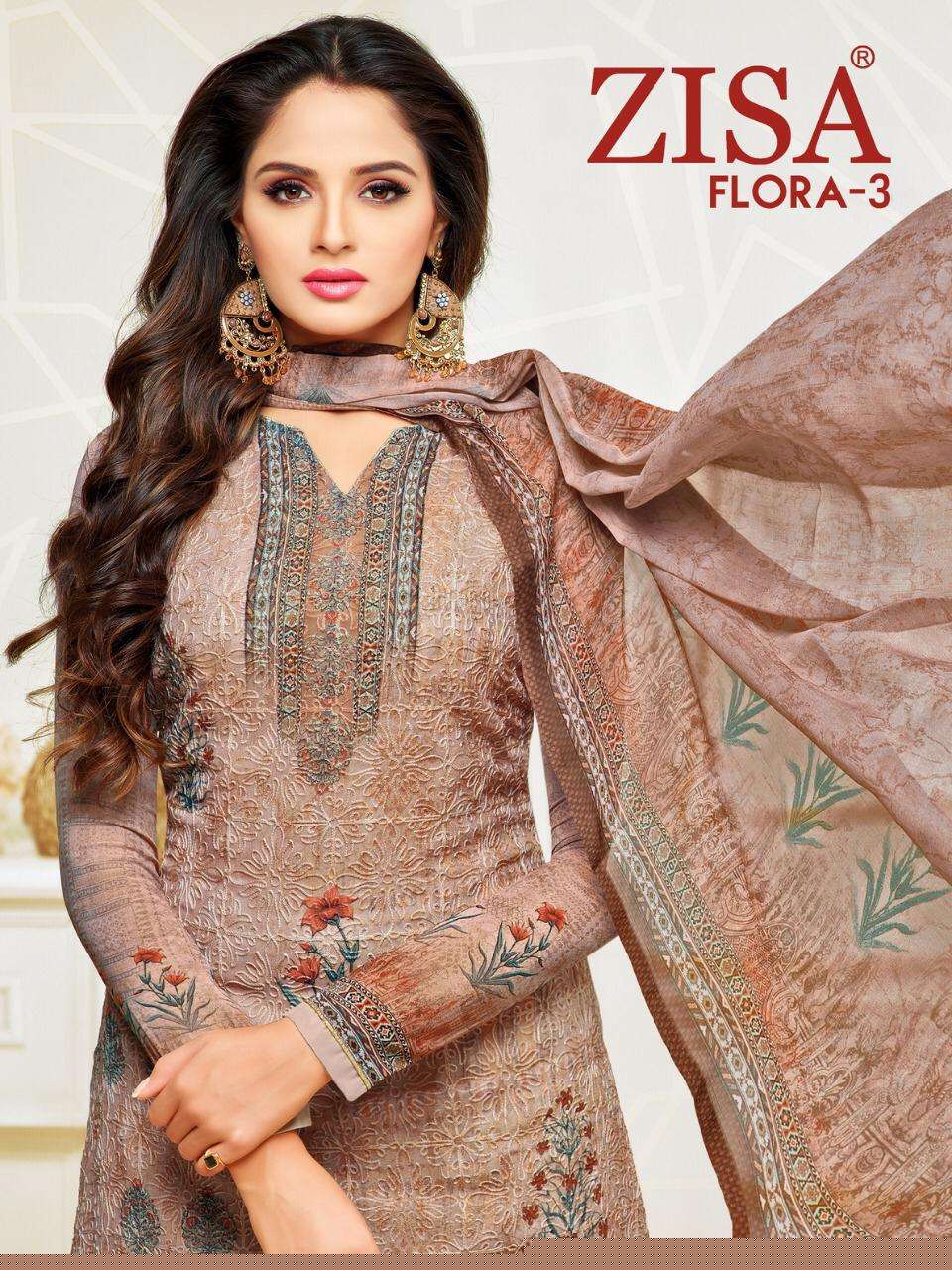ZISA FLORA VOL-3 BY MEERA TRENDZ 2811 TO 28018 SERIES BEAUTIFUL WINTER COLLECTION SUITS STYLISH FANCY COLORFUL CASUAL WEAR & ETHNIC WEAR GEORGETTE WORK WITH DIGITAL PRINT DRESSES AT WHOLESALE PRICE