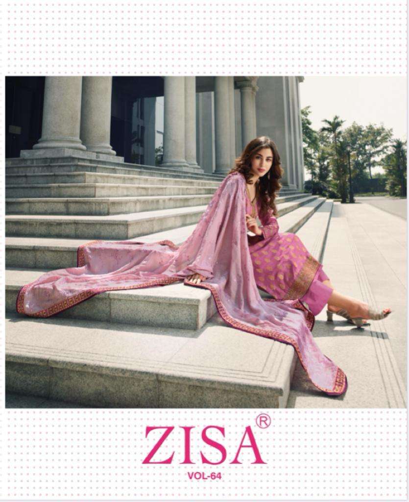 ZISA VOL-64 BY MEERA TRENDZ 11631 TO 11634 SERIES BEAUTIFUL SUITS COLORFUL STYLISH FANCY CASUAL WEAR & ETHNIC WEAR DOLA JACQUARD WITH EMBROIDERY DRESSES AT WHOLESALE PRICE