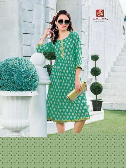 JUHI BY VALAS DESIGNER STYLISH FANCY COLORFUL BEAUTIFUL PARTY WEAR & ETHNIC WEAR COLLECTION COTTON PRINT KURTIS AT WHOLESALE PRICE