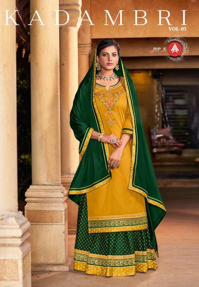 KADAMBRI VOL-5 BY TRIPLE AAA 521 TO 526 SERIES BEAUTIFUL PATIYALA SUITS STYLISH FANCY COLORFUL PARTY WEAR & OCCASIONAL WEAR JAM SILK WITH WORK DRESSES AT WHOLESALE PRICE