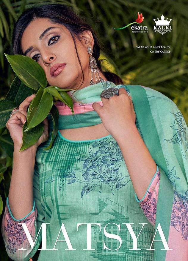 MATSYA BY EKATRA 1001 TO 1008 SERIES BEAUTIFUL SUITS COLORFUL STYLISH FANCY CASUAL WEAR & ETHNIC WEAR JAM COTTON PRINT DRESSES AT WHOLESALE PRICE