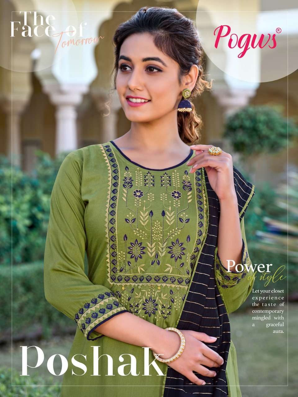 POSHAK VOL-1 BY POGWS 1008 TO 1013 SERIES DESIGNER STYLISH FANCY COLORFUL BEAUTIFUL PARTY WEAR & ETHNIC WEAR COLLECTION SILK EMBROIDERY DRESSES AT WHOLESALE PRICE