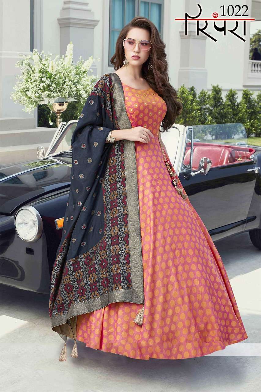 PARAMPRA VOL-5 BY PARAMPRA 1021 TO 1024 SERIES DESIGNER STYLISH FANCY COLORFUL BEAUTIFUL PARTY WEAR & ETHNIC WEAR COLLECTION GEORGETTE/SILK DRESSES AT WHOLESALE PRICE
