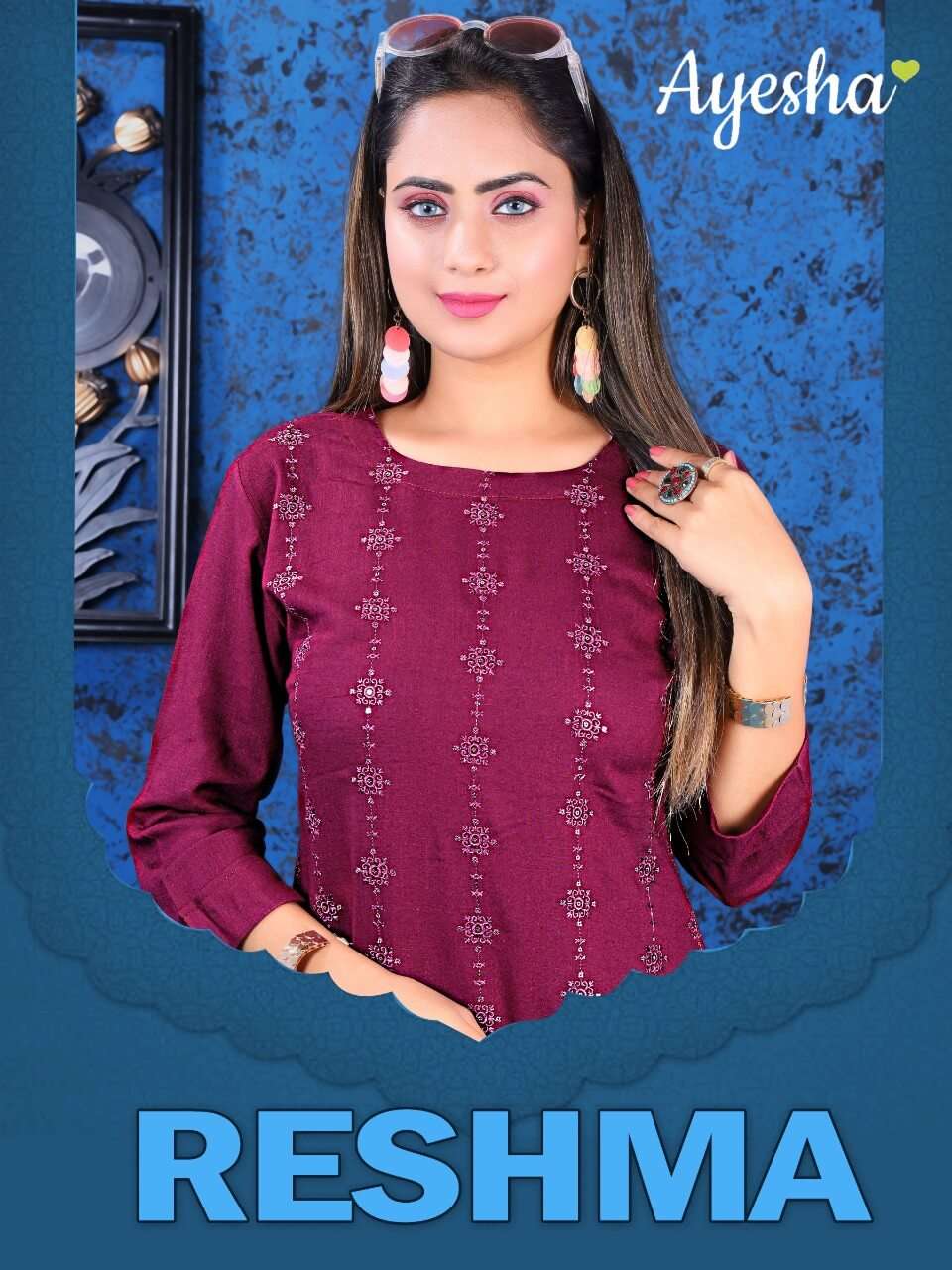 RESHMA BY AYESHA 01 TO 05 SERIES DESIGNER STYLISH FANCY COLORFUL BEAUTIFUL PARTY WEAR & ETHNIC WEAR COLLECTION HEAVY RAYON SLUB EMBROIDERY KURTIS AT WHOLESALE PRICE